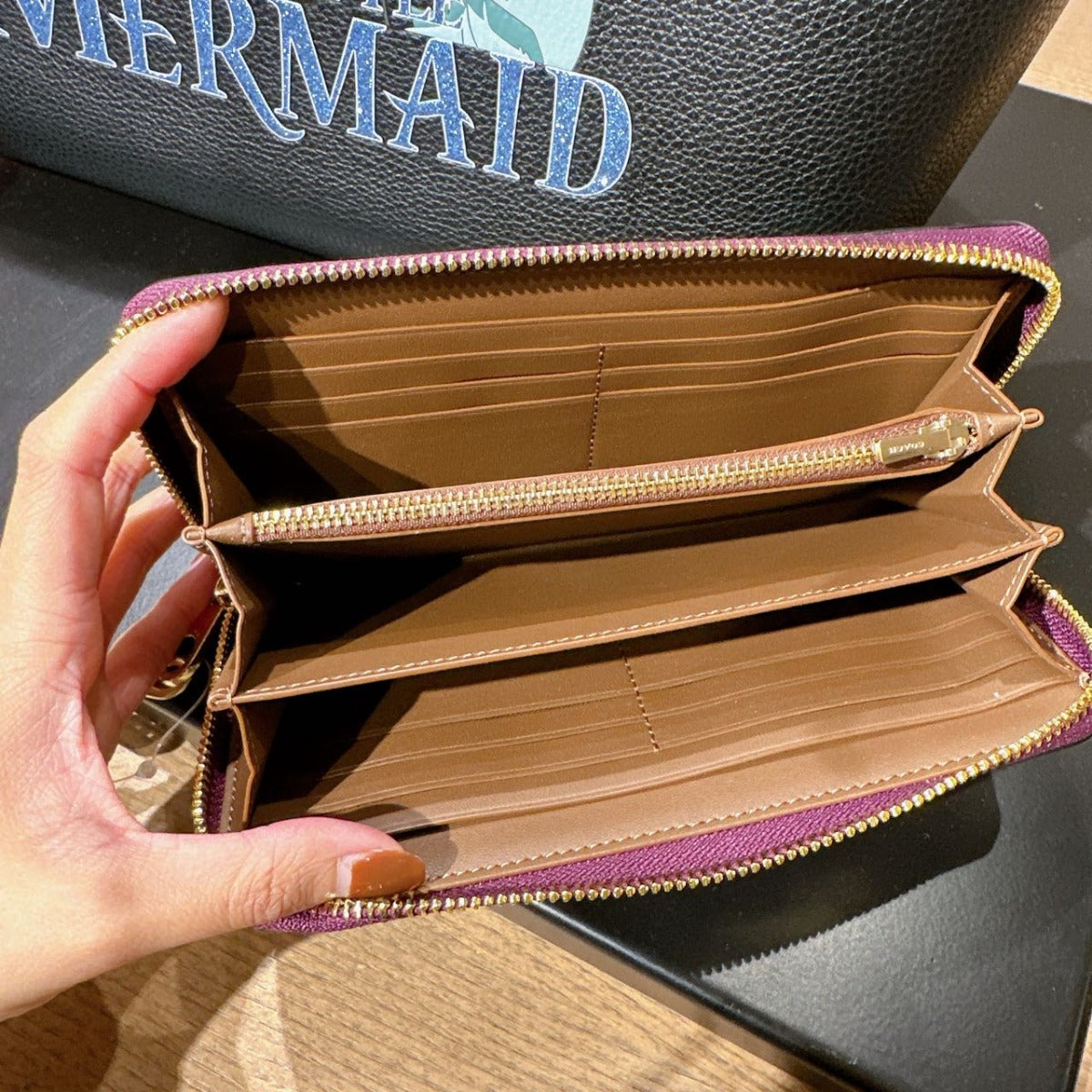 Coach CC336 Disney X Coach Long Zip Around Wallet In Signature Canvas Gold/Khaki Multi Coach CC336 Disney X Coach Long Zip Around Wallet In Signature Canvas Gold/Khaki Multi